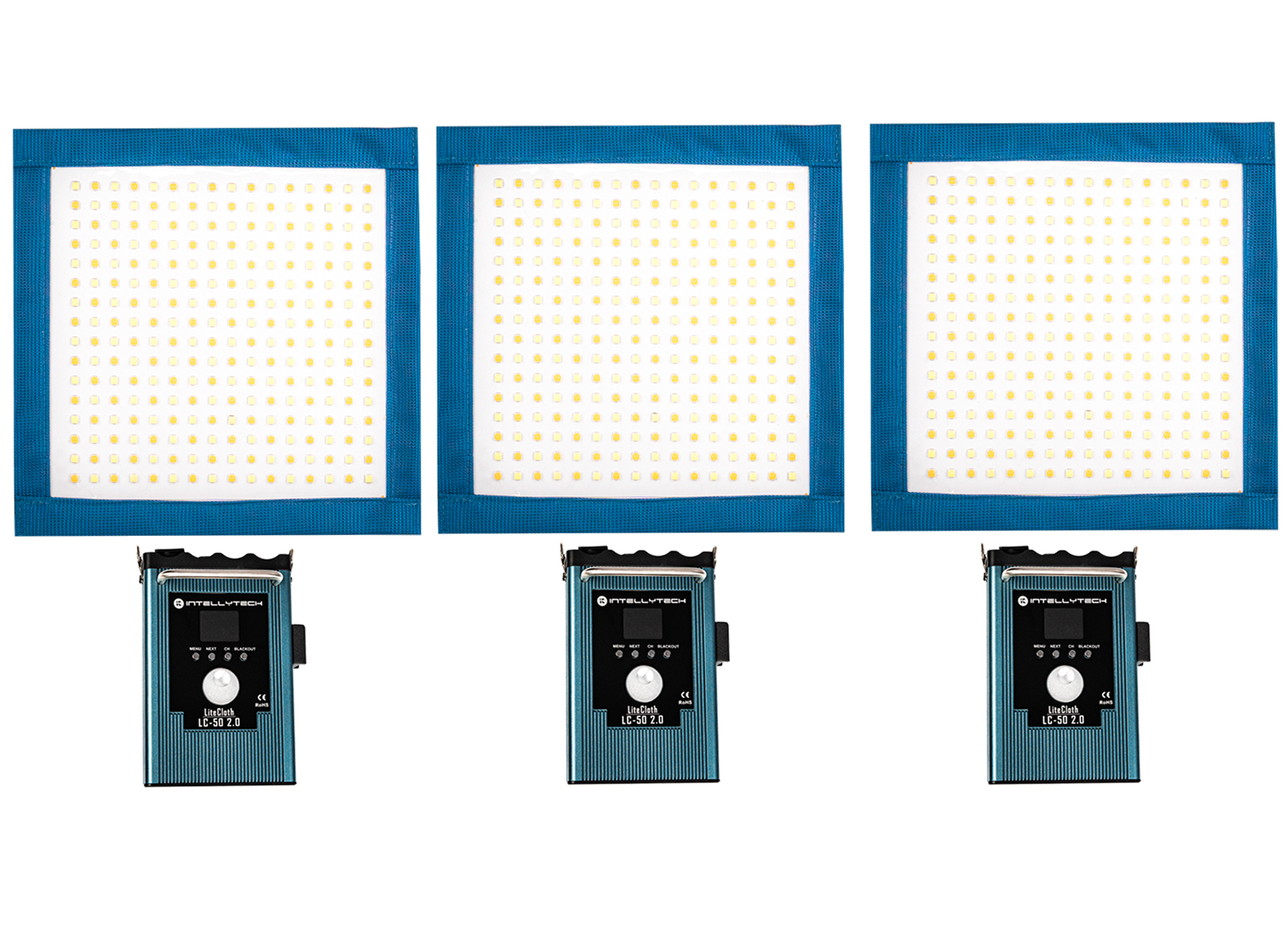 3 Light Kit - LiteCloth LC-50 2.0 - 1x1 LED Mat Kit