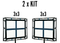 2x MINI MEGA-4FC LiteCloth 3.0 | Foldable LED Mat W/ 3x3 Softbox Kit. RGBWW