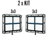 2x MINI MEGA-4FC LiteCloth 3.0 | Foldable LED Mat W/ 3x3 Softbox Kit. RGBWW