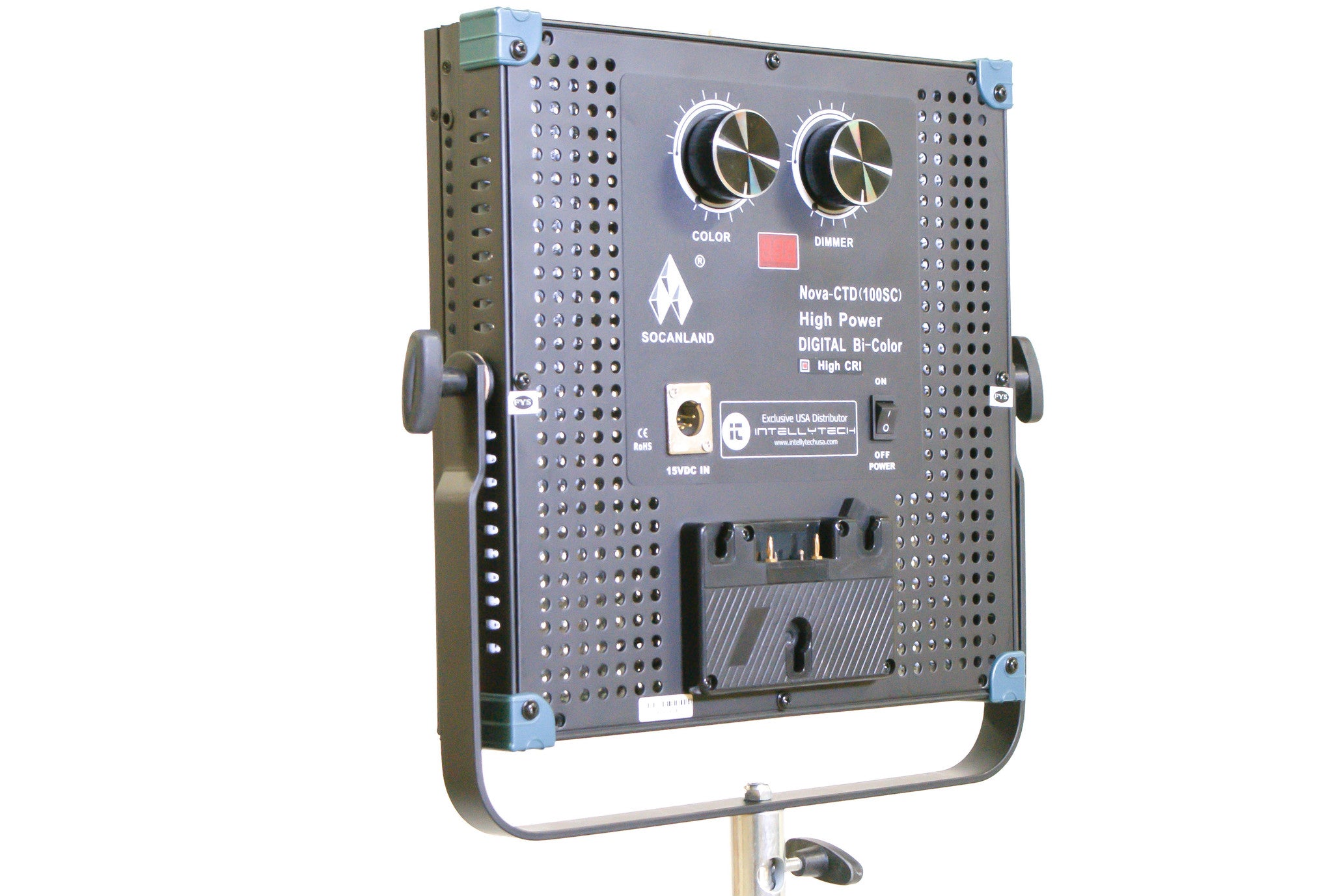 Intellytech Socanland NovaCTD - Digital, Bi-Color, 1x1 LED Light Panel