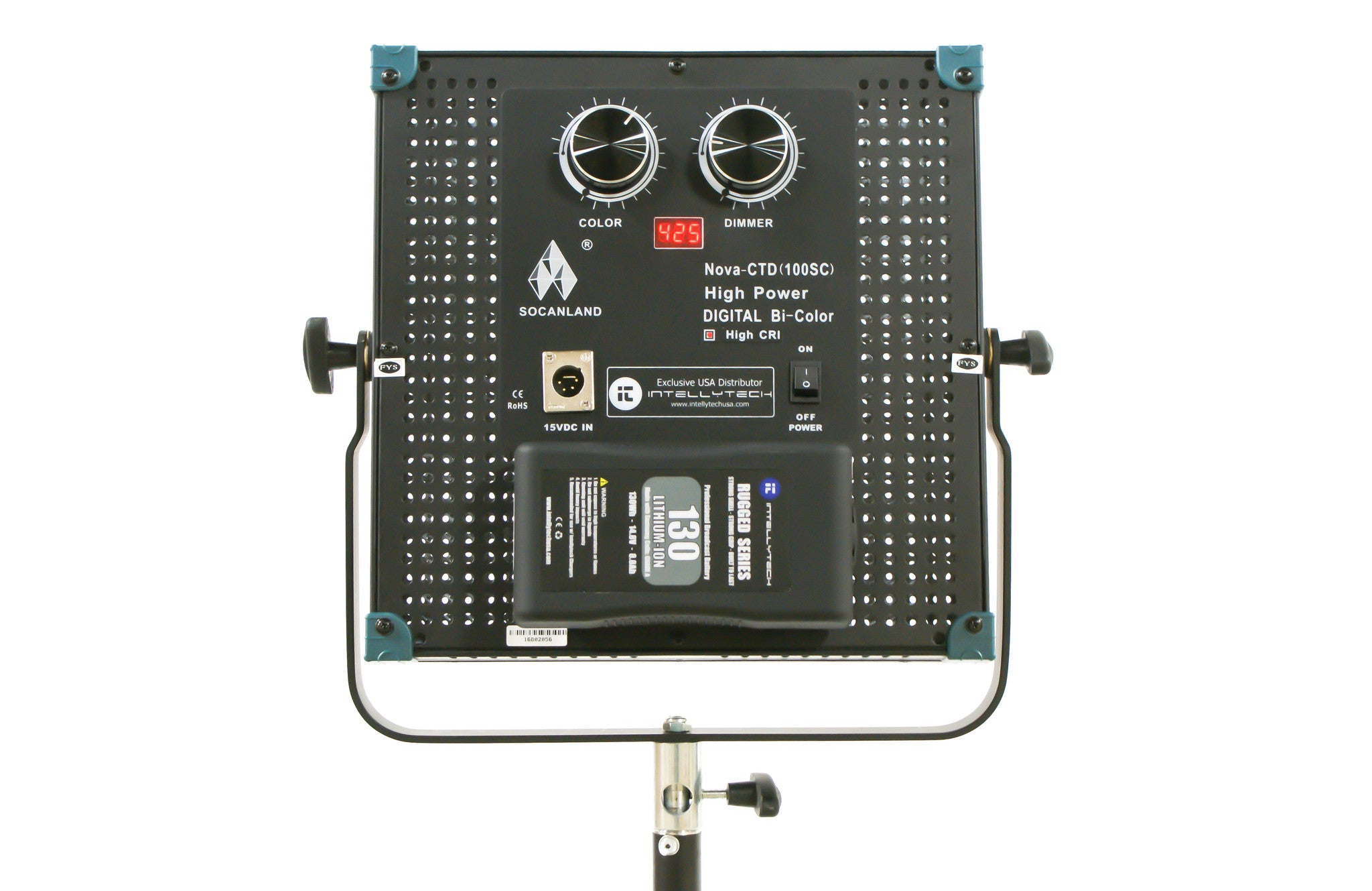 Intellytech Socanland NovaCTD - Digital, Bi-Color, 1x1 LED Light Panel
