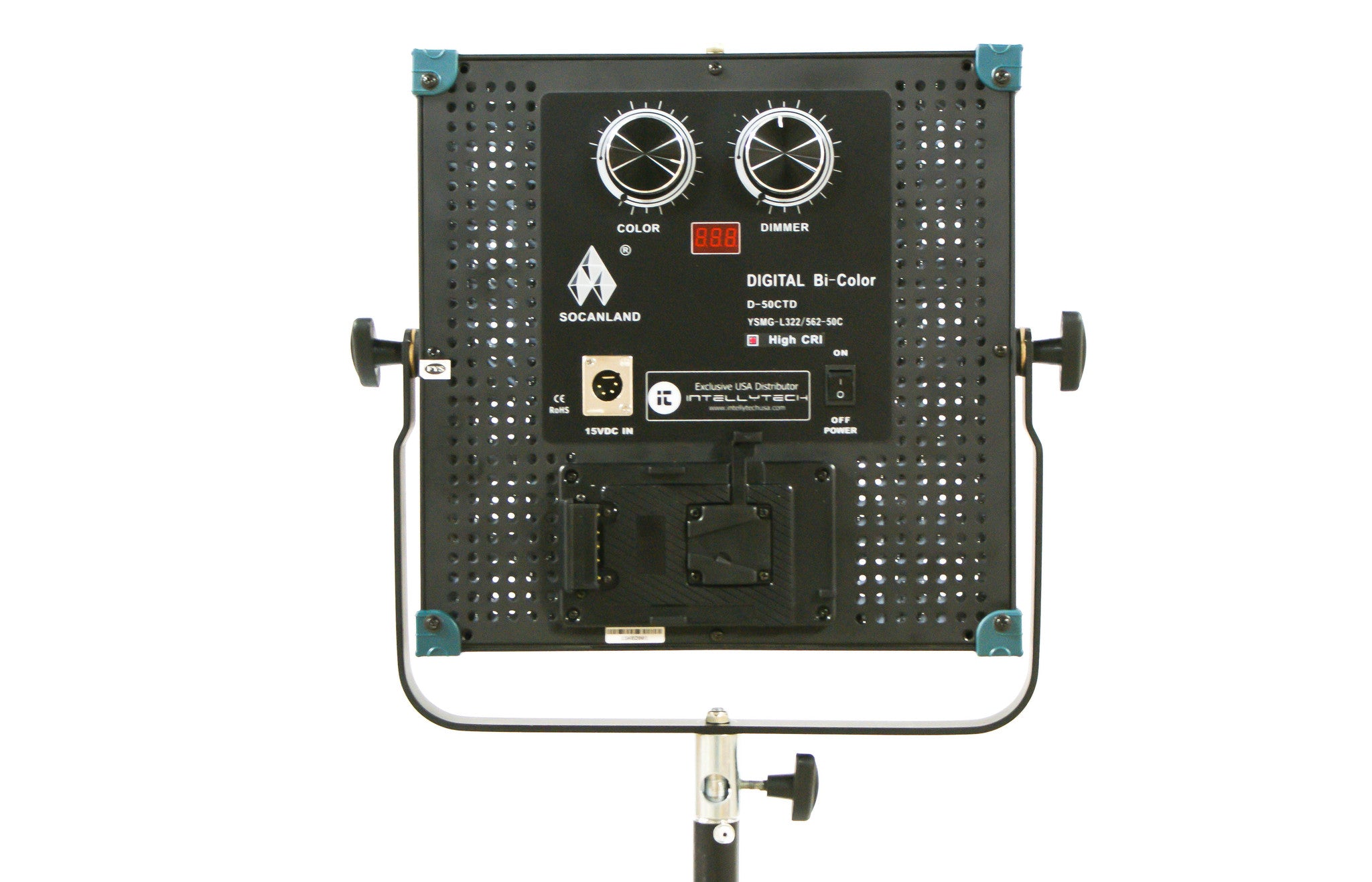 Socanland D-50CTD 30 Degree SPOT - 1x1 Bi Color LED Light Panel, 50W