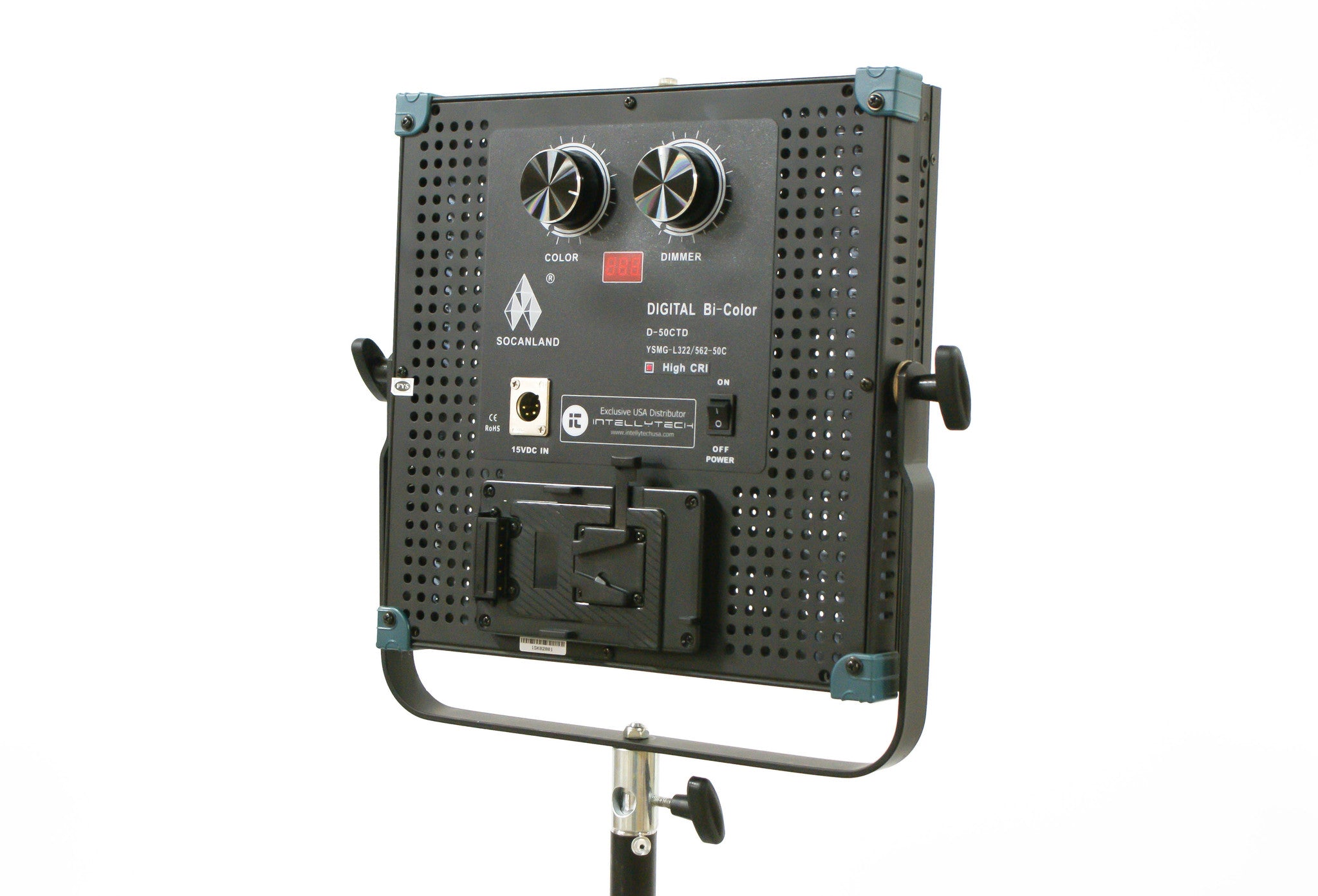 Socanland D-50CTD 30 Degree SPOT - 1x1 Bi Color LED Light Panel, 50W