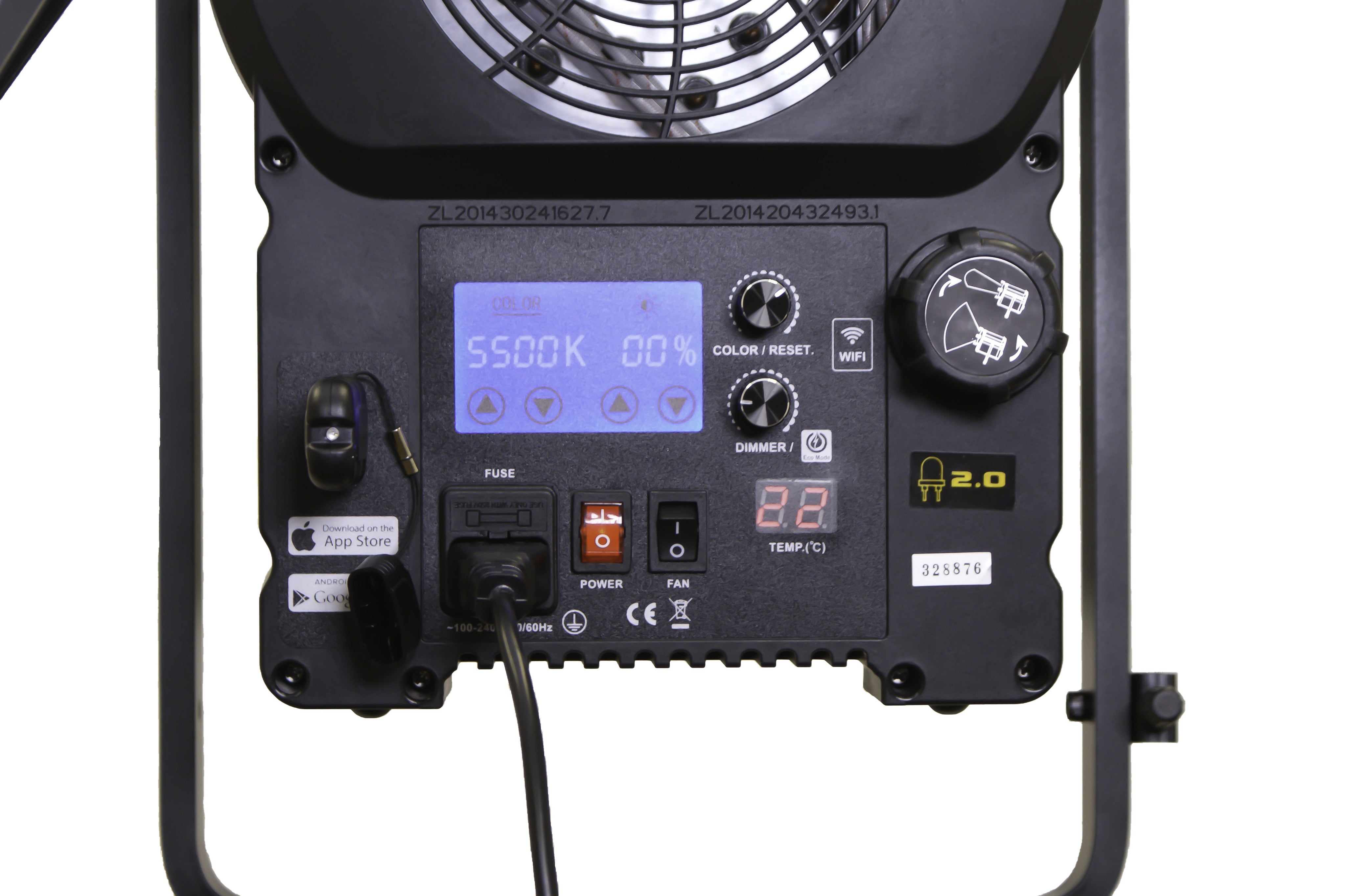 F-300 LED Fresnel Light Cannon - Bi-Color W/ Wifi