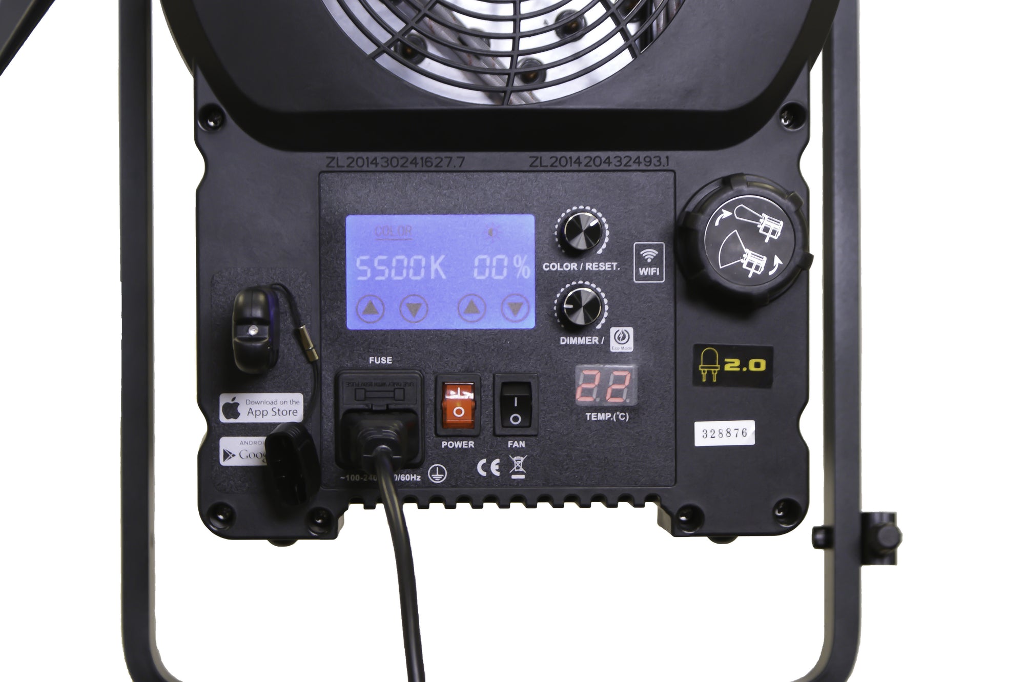 Light Cannon F-300 5500k - High Output 300W LED 7" Fresnel - W/ Wifi