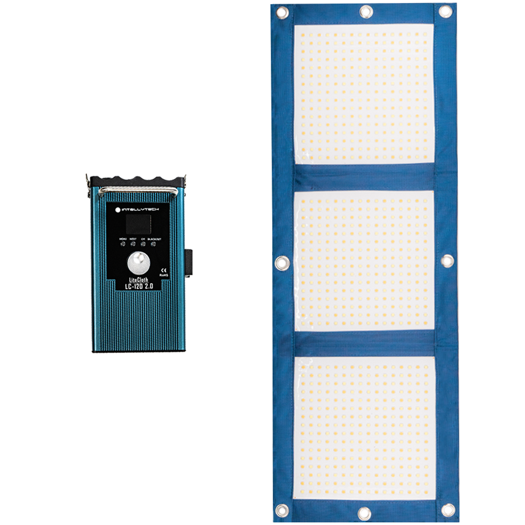 2 Light Kit - LiteCloth LC-120 2.0 - 1x3 Foldable LED Mat Kit. BOOSTED - 160W