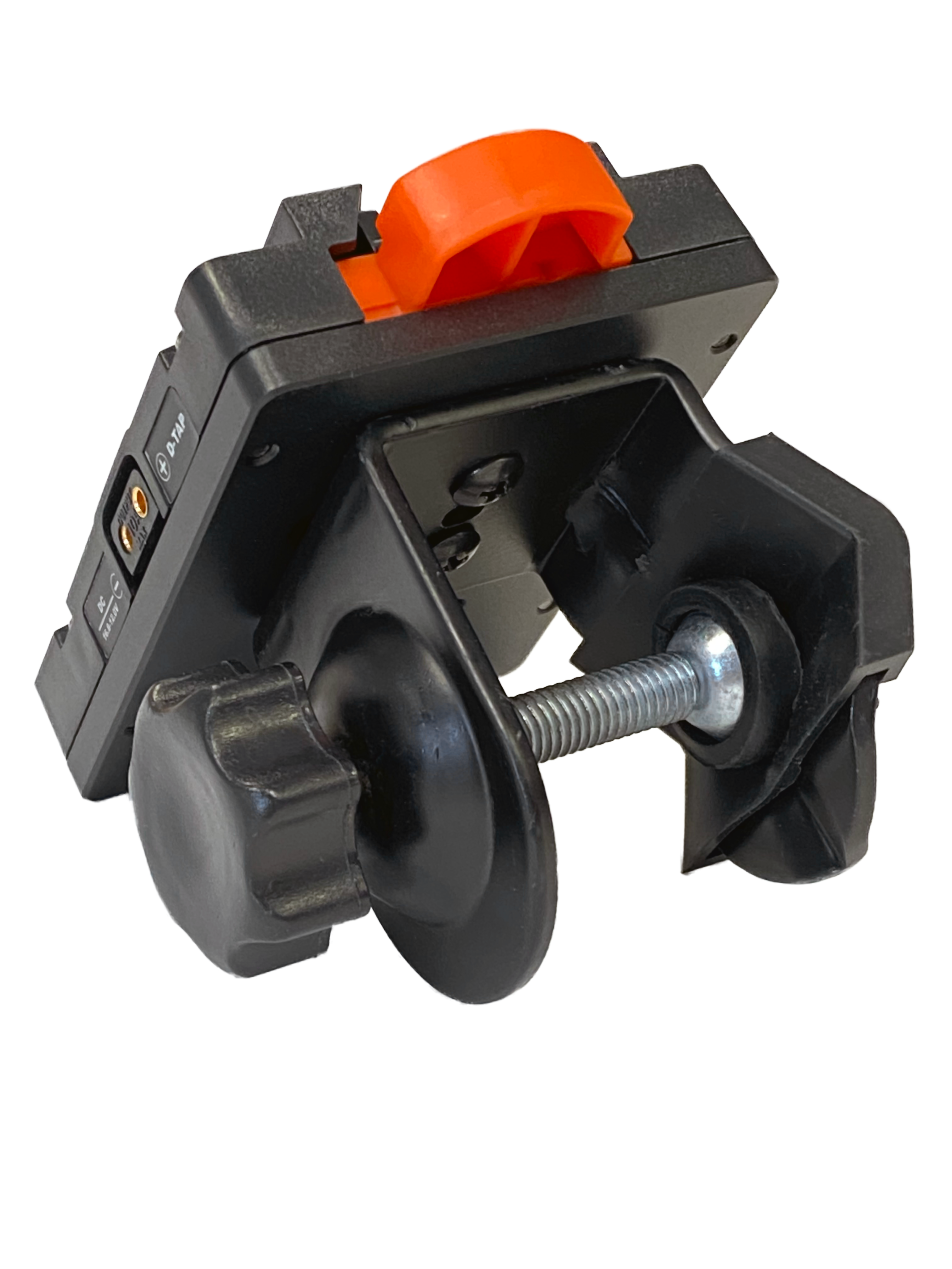 Pocket-V | V-Mount Battery Adapter Plate With Stand Clamp Mount - Dual D-Tap Ports
