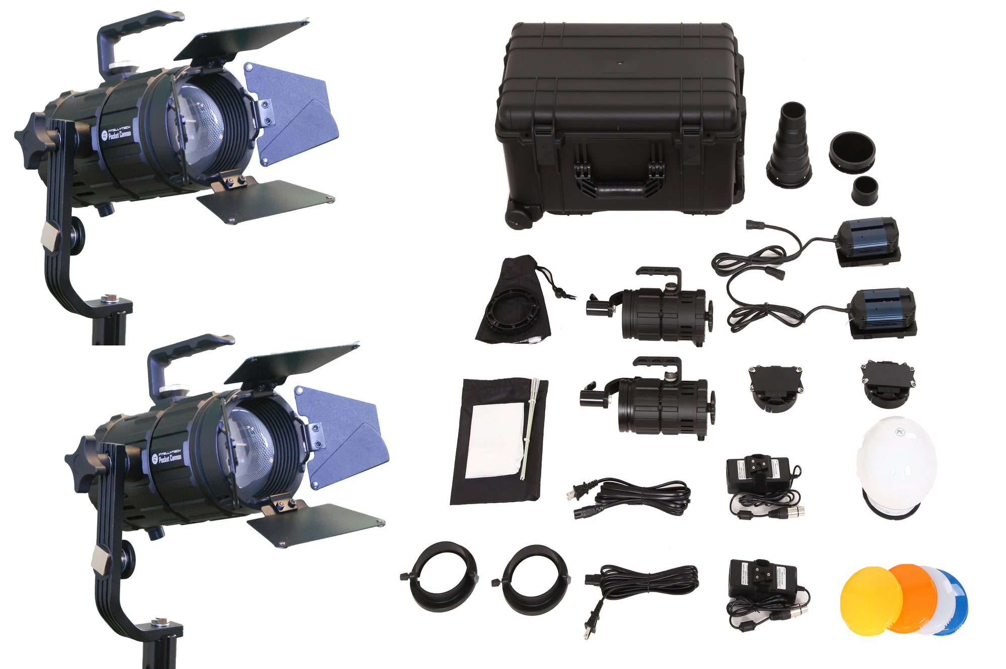 Pocket Cannon - Focusable LED Fresnel - 2 Light Kit