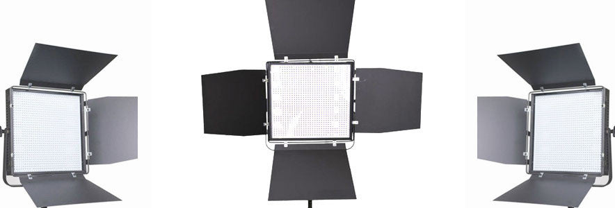 Three Light Kit - 1x1 Intellytech Panels, 50W & 100W With Batteries (gold mount or v-mount) for video