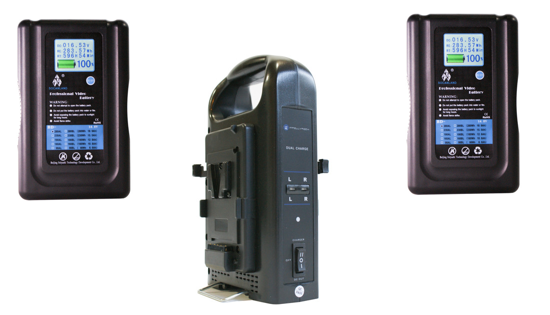 Socanland 280Wh Gold Mount V Mount battery with d-tap and lcd